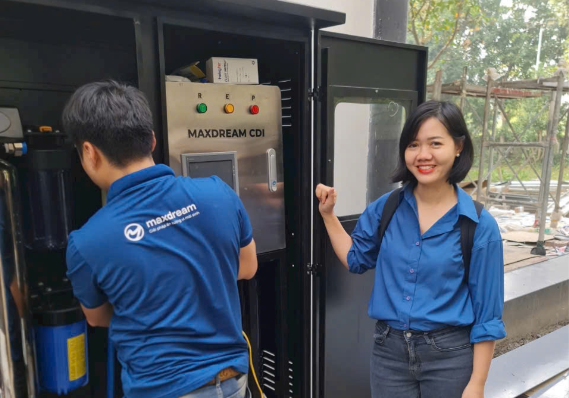 Khảo sát nguồn nước khách hàng A Thành 